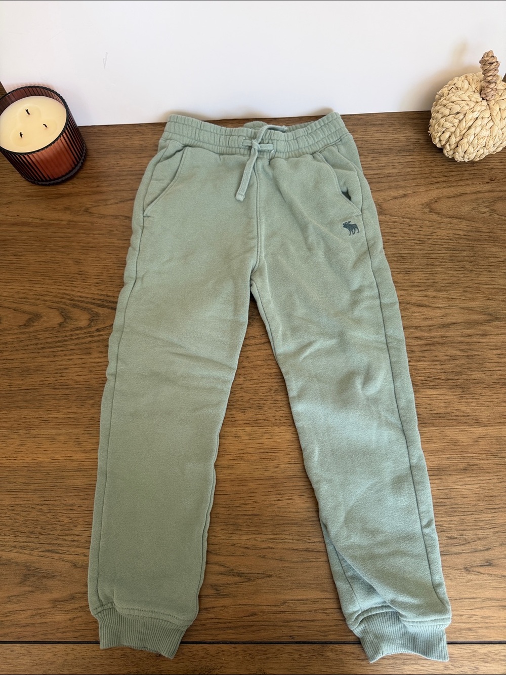 Abercrombie & Fitch Kids Light Sage Green Jogger Sweatpants